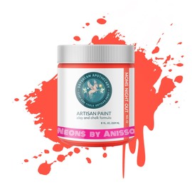 Daydream Apothecary Premium Chalk and Clay Paint for Furniture, Interior Paint for Home Décor, Paint for Wood DIY Projects, Matte Neon Red Chalk Style Paint for Artists and Crafters-8oz