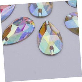 TEHAUX Teardrop Shape Ab Flat Back Resin Rhinestones Craft Crystals for DIY Jewelry Costumes Scrapbooking and Decoration