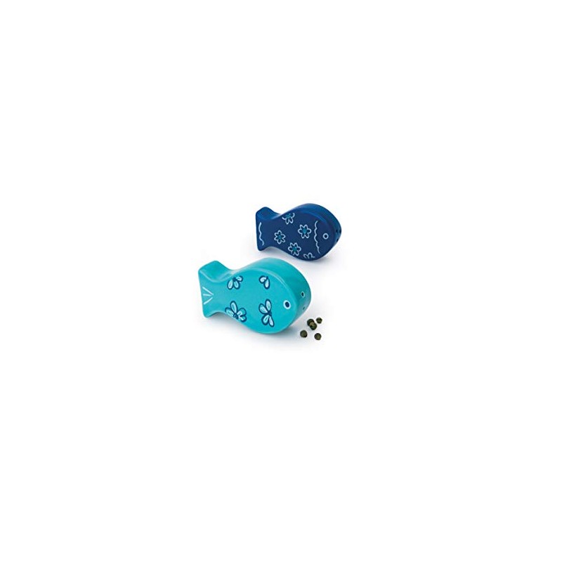 Excelsa Ocean Salt/Pepper Set, Ceramic, Blue, 2 Units