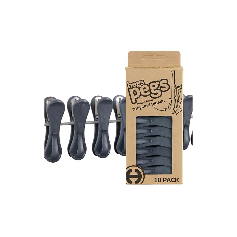 HEGS Pegs 10 Pack Recycled Grey