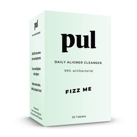 Daily Aligner Cleanser Tablets by PUL - Remove Odors Discoloration Stains & Plaque - Specially Formulated to Clean & Brighten Aligners, Retainers, Dentures, Nightguards & Dental Appliances - 30 Pack