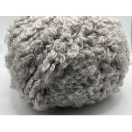 Greige (Grey-Beige) Cloudy Boucle Yarn Super Bulky Weight 71 Yards (65 Meters) 3.53 Ounces (100 Grams) Acrylic