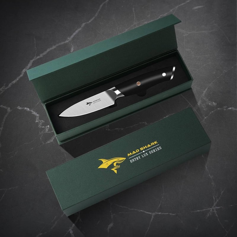 MAD SHARK 3.5 inch Paring Knife, Small Kitchen Knives Ergonomic