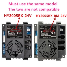 JIARUIXIN HY2005RX-RM-24V Receptor de placa base para niños con alimentación en coche, caja de control de driver, accesorios para niños de 24 voltios, 40 A, piezas de repuesto para coche