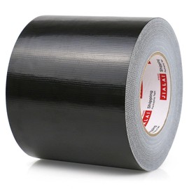 JIALAI HOME Black Duct Tape, Wide Roll, Industrial Grade 5 inches x 55 Yards (164 ft), 9 Mil Heavy-Duty, Waterproof, Strong, Flexible, No Residue, UV Resistant for Crafts & Home Improvement