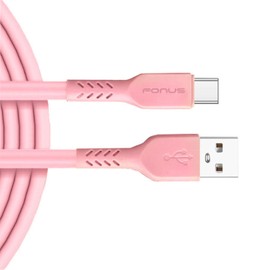 10ft Long USB-C Cable Pink Charger Cord Compatible with AT&T Calypso 4/Fusion Z/Motivate/Maestro Plus, Power Wire Type-C Fast Charge Sync