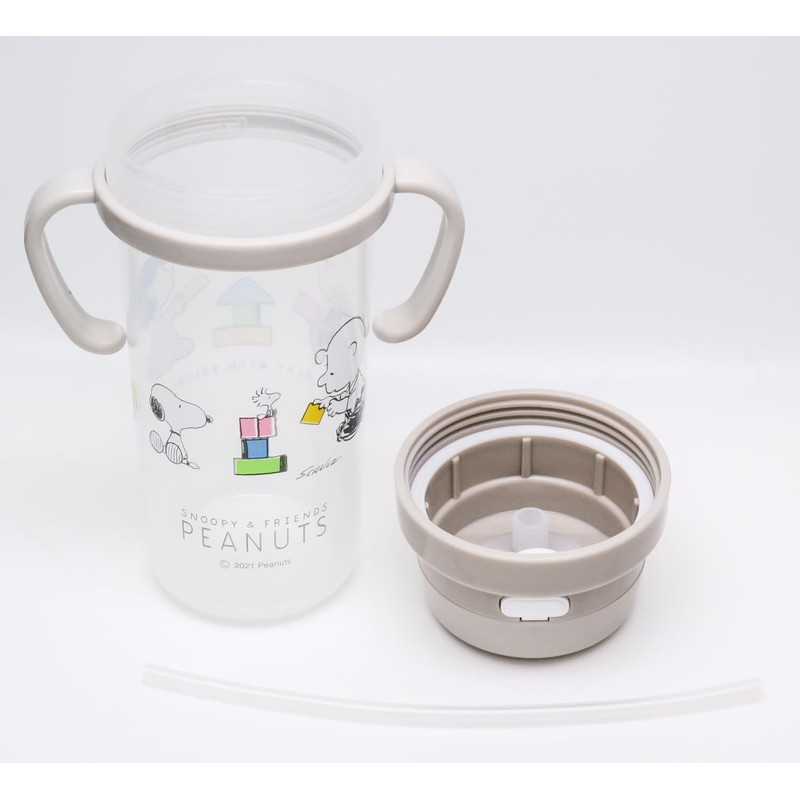 OSK SC-370S Straw Bottle, 12.5 fl oz (370 ml), Snoopy