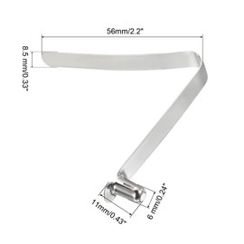 PATIKIL 11x6mm Kayak Paddle Snaps, 6 Pack Tent Pole Clips Steel V Shaped Single Pin Push Button Spring Clips Lock Tube Pole Clips for Camping Awning