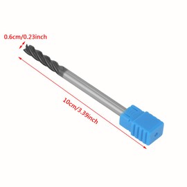 Hilitand End Mill Cutter, HRC45 Tungsten Carbide 4-Flute End Mill, CNC Milling Cutter 6mm Diameter x 100mm Length