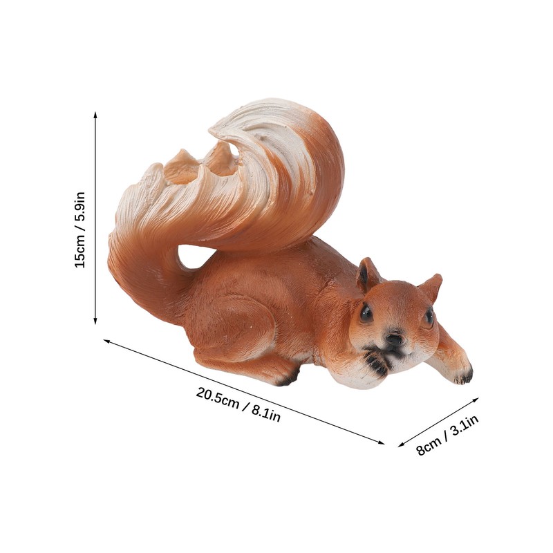 Squirrel Garden Decor Outside Funny Resin Statue Courtyard Balcony Outdoor