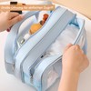 Transparent Wash Bag, Travel Cosmetic Bag, Dry Wet Separation Wash