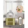 DELSWIN 4-Digit Combination Lock Outdoor Padlock - Heavy Duty Locker