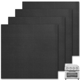 GWYSY 4 Packs Oven Liners for Bottom of Oven, 11.4"x9.8" Reusable Non-Stick Heat Resistant Toaster Liners Toaster Mat for Cuisinart TOA -28 TOA -26 AFR-25 Air Fryer Convection Oven