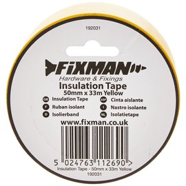 Fixman 192031 Isolierband 50mm x 33m, gelb