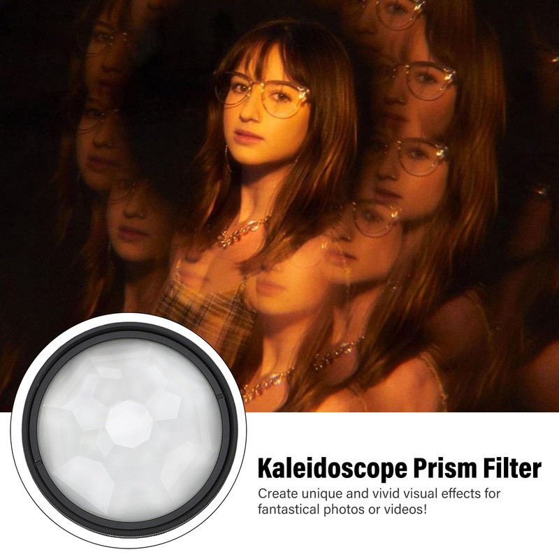 XUMIUZIY 49MM Kaleidoscope Filter, Kaleidoscope Prism Lens Filter MRC Coated