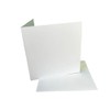 DJP 5x5" Square Creased Blank White Smooth Cards & Envelopes