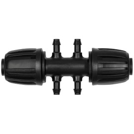 TTioDri 13 Pcs Drip Irrigation Fittings for 1/2 Inch Tubing (1/2" ID x 0.65" OD) to 1/4 Inch Irrigation Tubing, Locked Barbed 1/2" to 1/4" Reducing Tee Connector Drip Line Parts
