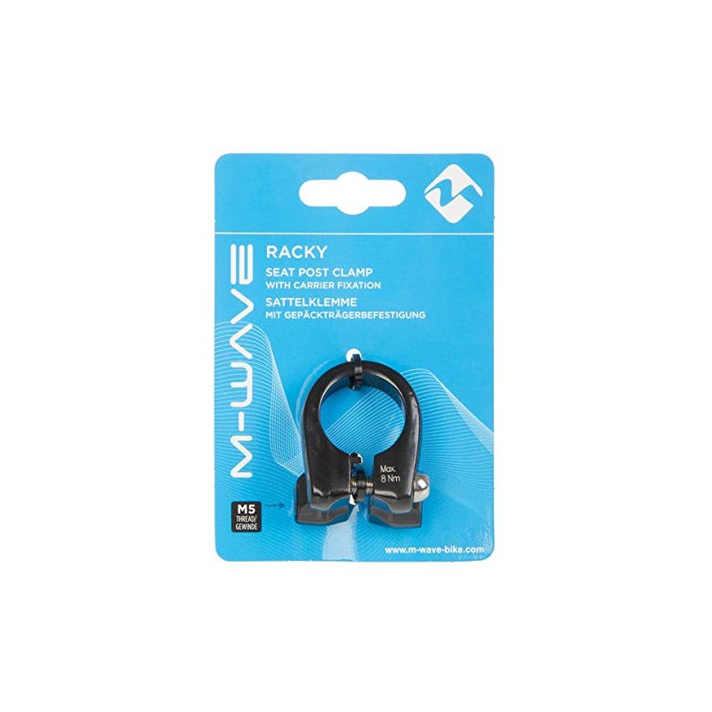 Seatclamp, Alloy, Black, With Socket For Mounting A Rear Carrier,