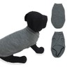 Plain Grey Dog Clothes Size 25 Soft Cold Protection Easy
