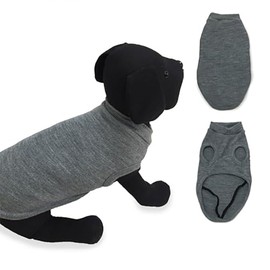 Plain Grey Dog Clothes Size 25 Soft Cold Protection Easy Fit Bottom Opening Mi&Dog