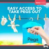 2pk Clothes Peg Bag for Washing Line with Hanger |