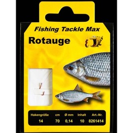 FTM Fishing Tackle Max Hooks Roach 14/0.14 Diameter Pack of 10