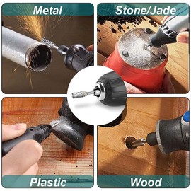 Tungsten Carbide Steel Double Cut Rotary Burrs Set for Rotary Tool, 10pcs 1/8 inches Shank Fits Rotary Tool for Grinder Drill, DIY WoodWorking Carving, Metal Polishing, Engraving, Drilling