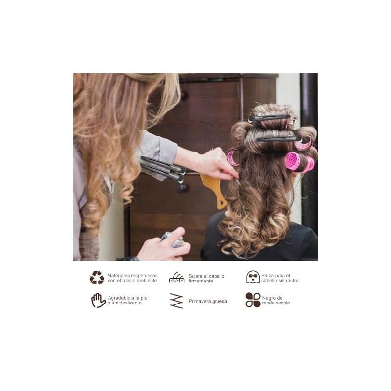 12 Piezas Pinzas Pelo Peluqueria