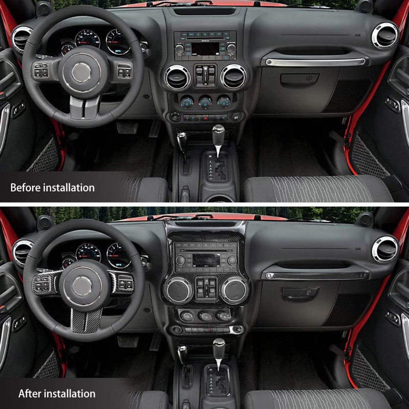 RT-TCZ for Jeep JK Interior Trim Kit Black, JKU Center