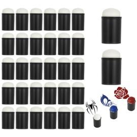 Pack of 30 Multifunctional Finger Sponge, Finger Sponge Daubers, Finger Painting Sponge, Durable Plastic Handle Craft Drawing Sponge for Painting Art Ink Craft Chalk Cards Making