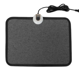 LALOSHI Heated Floor Mat Under Desk for Foot Warmer - 7 Temp Settings & 55w Heating Pad - Heated Feet Rest for Home Office Desk,Energy Saving Feet Warmers for Home/Work/Office - Black