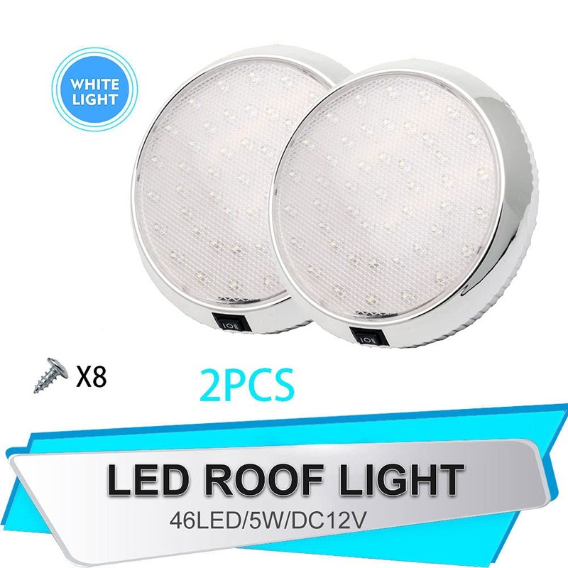 12V 46LED Roof Ceiling Interior Light Camper Van Boat Caravan