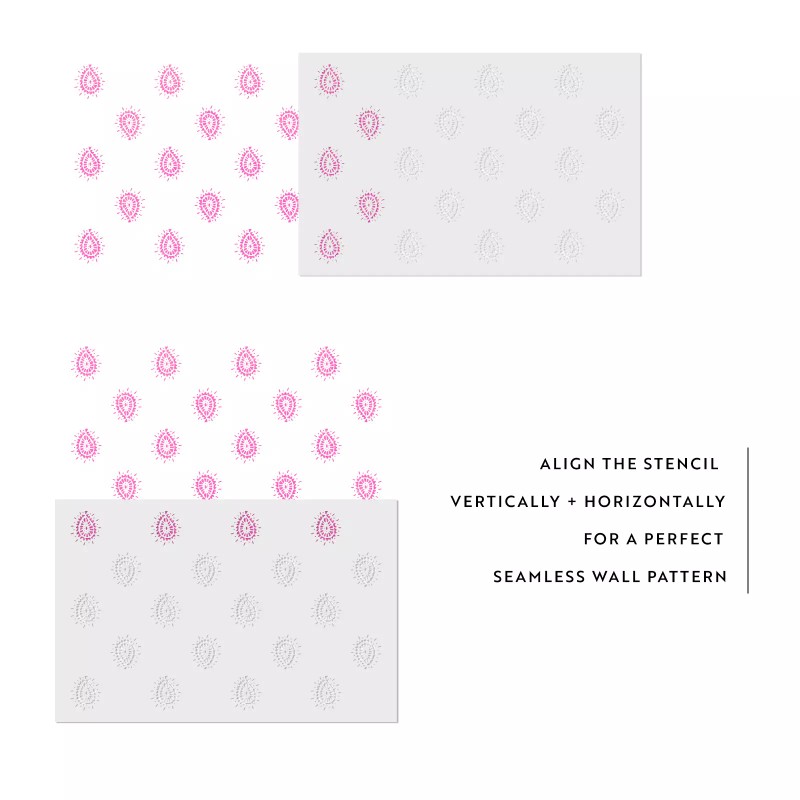 Stencil Revolution Boho Charm Pattern Wall Stencil - Durable &