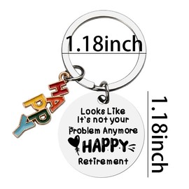 Retirement Gifts for Women Men Funny Keychains for Coworkers Retiring Teacher Gifts for Women Humorous Retirement Gifts for Teachers Nurse Happy Retirement Keychain