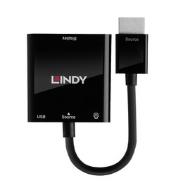 LINDY 38285 0.1 m HDMI to VGA and Audio Converter - Black