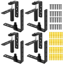 MeBantoo Heavy-Duty Self Closing Saloon Door Hinges, 304 Stainless Steel Self-Return Dual Swing Cafe Hinges for Bar, Patio Doors (4, Medium)