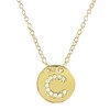 Wrapables® Gold Plated Initial Letter Pendant Necklace, Letter C
