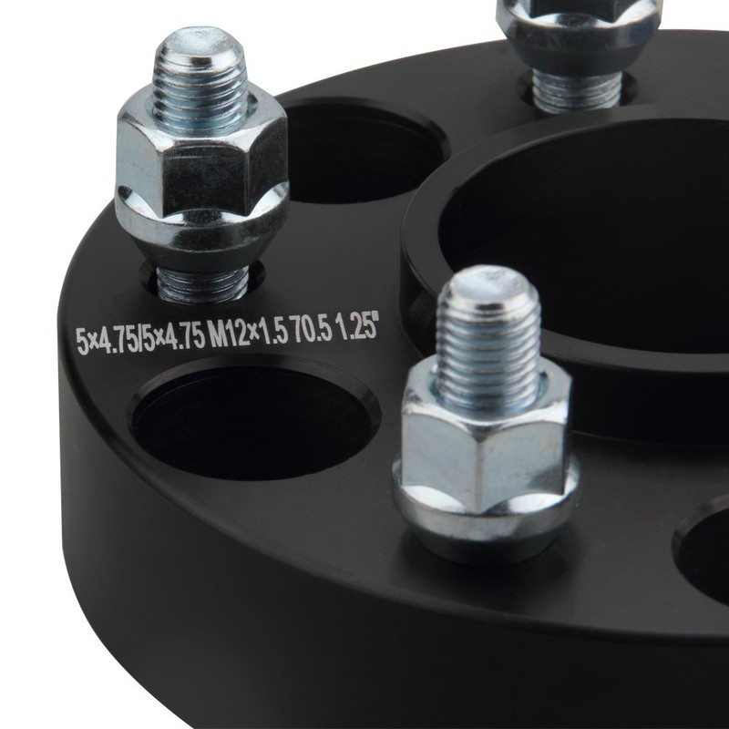 DCVAMOUS 4PC Black 5x4.75 Hubcentric Wheel Spacers 1.25 Inch with