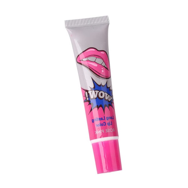 Magic Tattoo Lip Gloss Set, Lip Tattoo Lipstick for Peel Off Lips Magic Colour Durable Durable Waterproof Tattoo Magic Colour Peel Off Mouth Shield Tint Lip Gloss (Pink)
