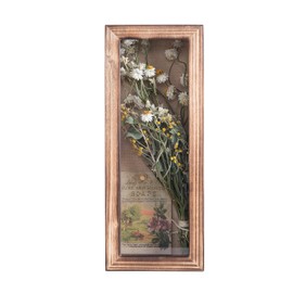 Freezing point Shadow Box Frame 5x12.5 Flower Shadow Box Pin Display Case Cabinet Picture Frame with Linen Back Memorabilia Awards Medals Badge Bouquet Wedding Memory Box for Keepsakes Long