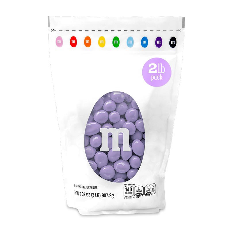 M&M’S WORLD Peanut Light Purple Chocolate Candy-2lbs of Bulk Candy