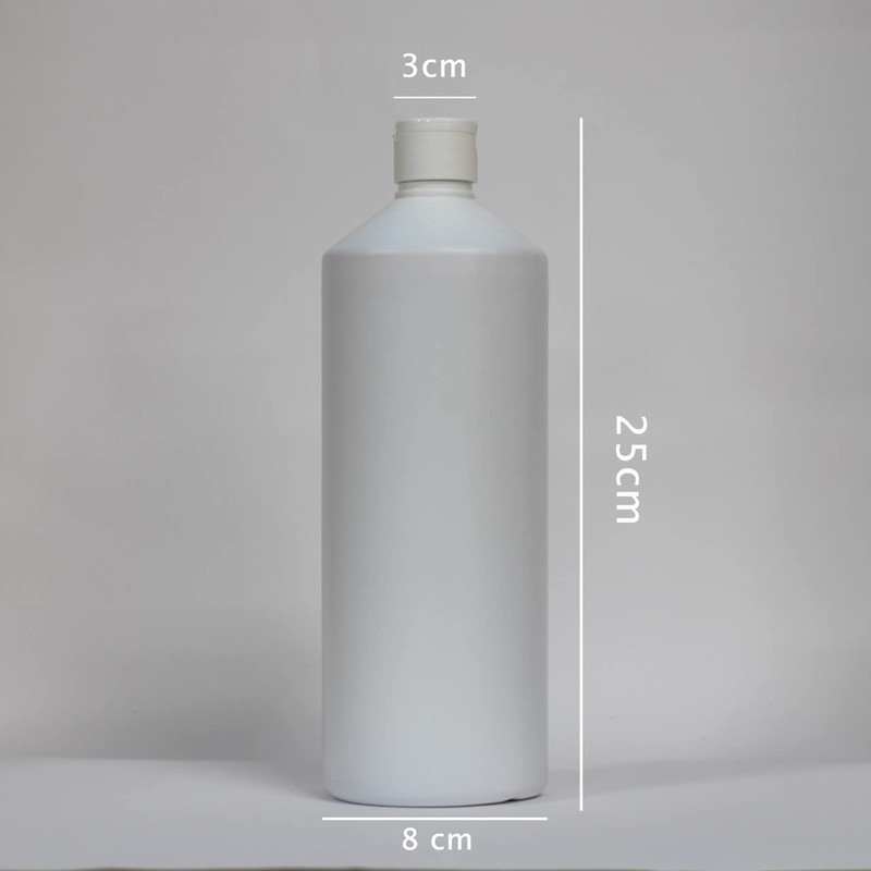 Palm Safe 2pcs 1 Litre HDPE Durable Plastic Bottles BPA