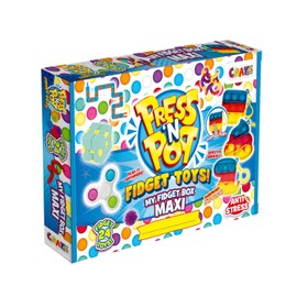 CRAZE PressNPop Press N My Box Maxi 24 Toys Anti-Stress Toy Set with Pop It Key Hanger Cube Fidget Spinner and Much More 38147, Beautiful Colour Combinations
