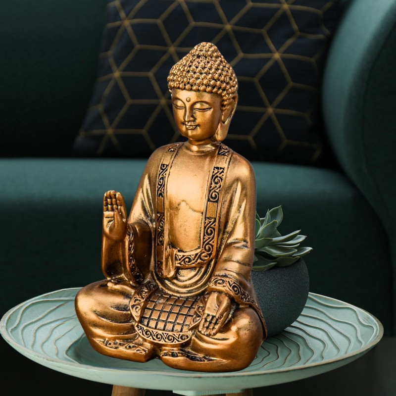 Zen Light SBM4 Bodhi Statue, Gold, 14 cm Height