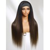 UNICE Headband Wig Human Hair with Drawstring Yaki Straight 20