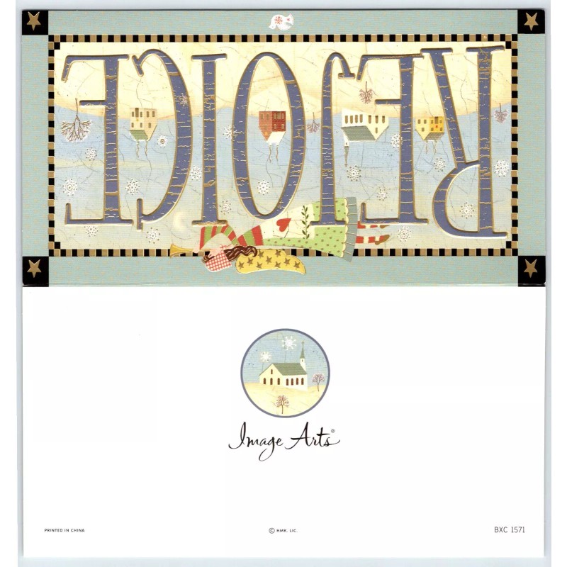 Unbranded REJOICE Image Arts Christmas Greeting Card w/ Envelope MG58