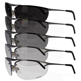 TITUS G99 Premium Wrap Around Metal Frame Z87.1 & Z87+ Safety Glasses with Integrated Side Shield