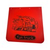 BST BSSP 2PCS Universal Red Mud Flaps 24"x24", Straight Heavy