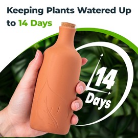 2 Pcs Plant Self-Watering Globes,Terracotta Automatic Plant Waterer Device, Self Watering Planter Insert for Vacation