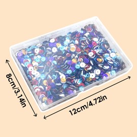 4000 Pcs 6mm Bulk Loose Sequins, 5 Colors Rainbow Round Cup Sequins Loose Sequins Round Embroidery Sequins Cup Craft Sequins for Christmas DIY Arts Crafts, Craft Nails Decorations